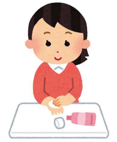 軟膏の塗り方は大事です。