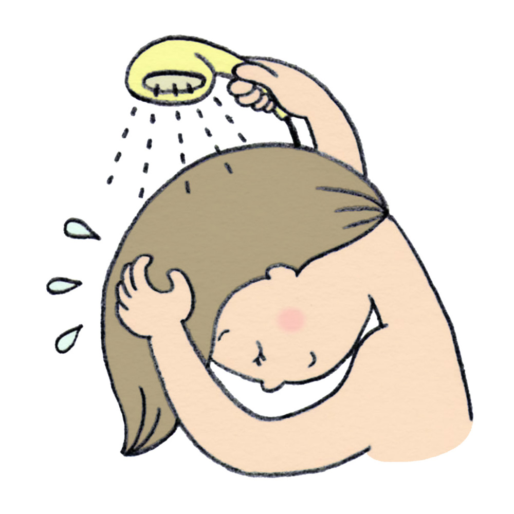 シャンプー剤を使わなくても、湯シャンでとれる髪の汚れとにおい