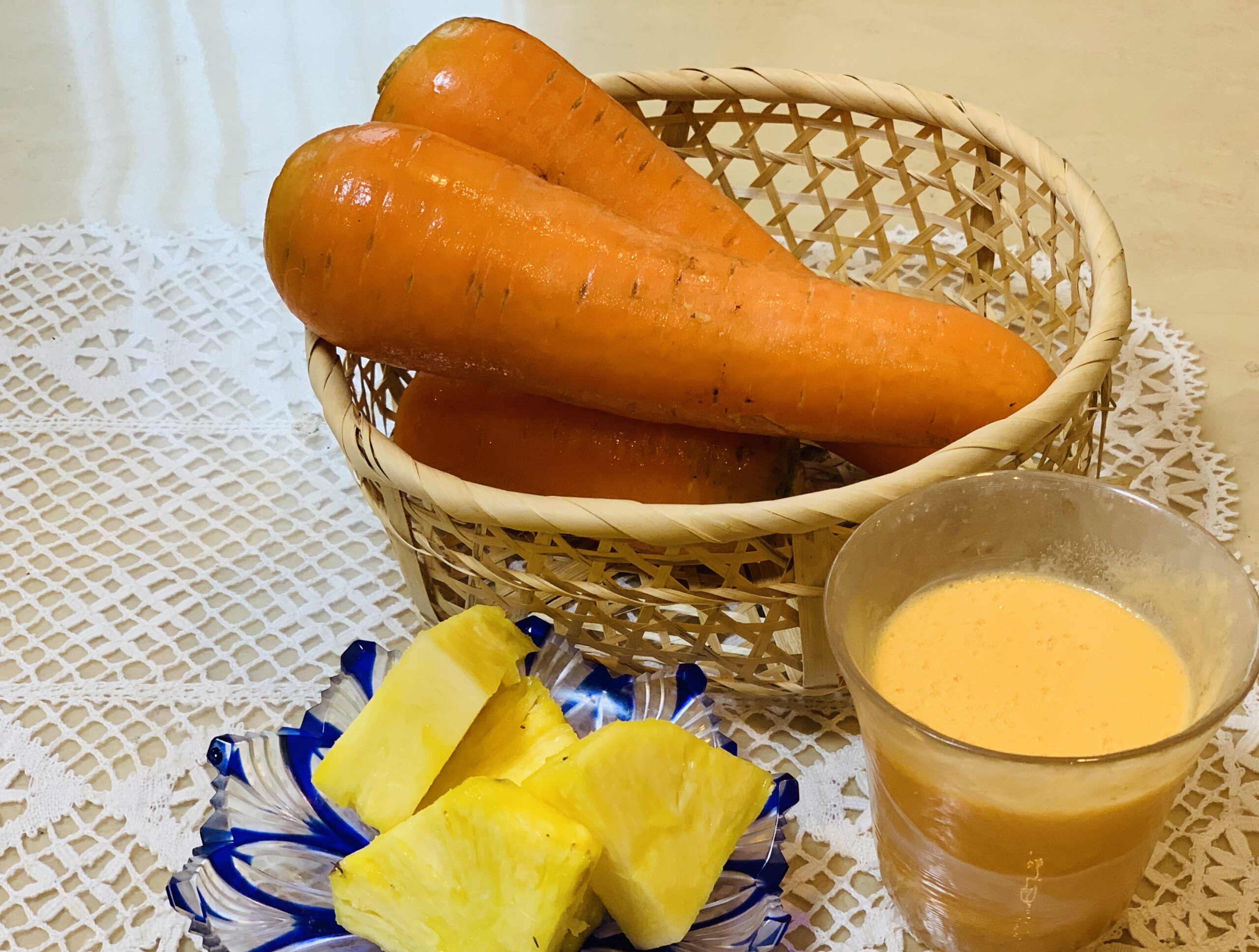 肌や粘膜を潤す、にんじんジュース