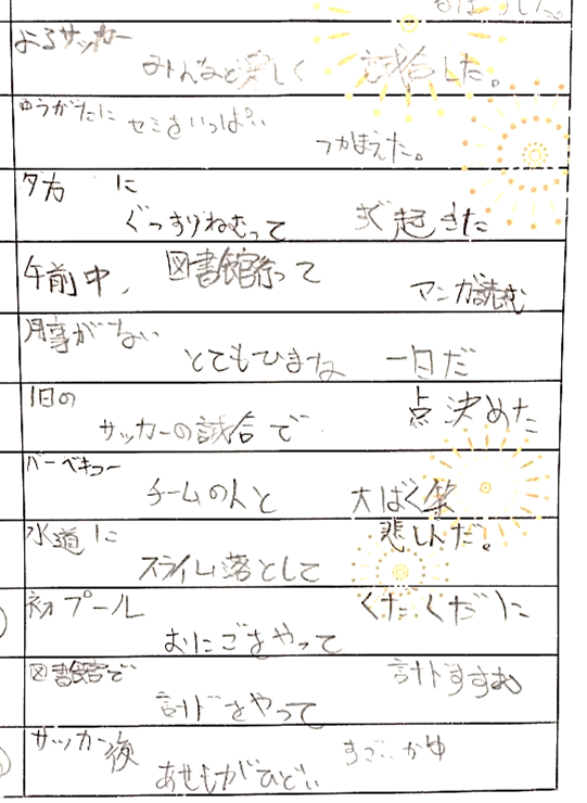 毎日一句、俳句の宿題