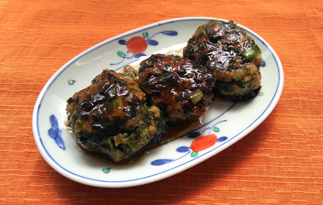 風邪予防、疲労回復にニラハンバーグ